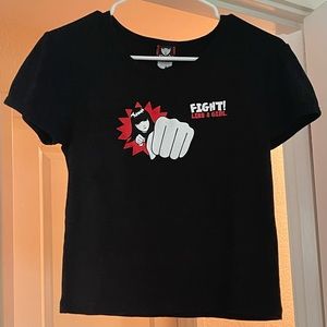 Emily the Strange “FIGHT LIKE A GIRL” T-shirt size M /OS